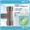 Накрайник за въздух, "Т" образен, троен нипел, 1/4", 3/8", 1/2", FMF, OMG, 1T