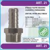 Накрайник, нипел / фитинг за маркуч, 1/4"-1/2", Ø8-Ø14mm, OMG, 21