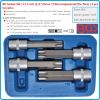 Вложки с накрайници, к-т 4бр, Torx T70H/100H, дълги перфорирани, 1/2", BGS, 5103