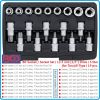 Вложки с накрайници, к-т 19бр, Torx T20/70, E-Torx E10/24, 1/2", Kraftmann, 95100