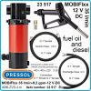 Помпа за дизел и мазут, к-т с пистолет, 12V, 35L/min, MOBIFIxx, Pressol, 23517.