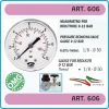 Манометър атмосферен, аксиален, 0-12Bar, 1/8", Ø50mm, OMG, 606.